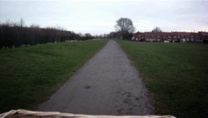 The traffic free path near Gosforth and Balliol Business Parks