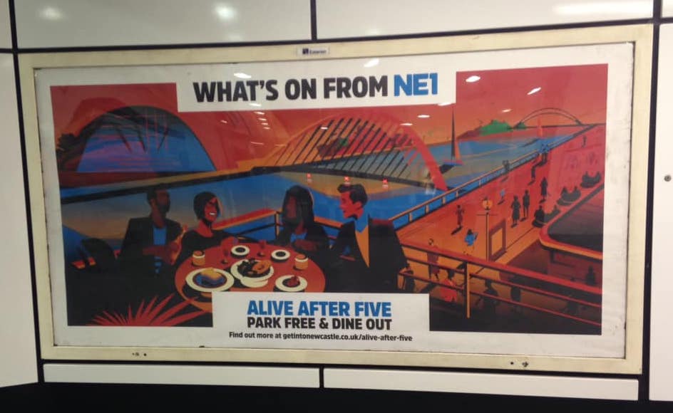 An NE1 advert for free parking at Central Metro aimed at Metro passengers