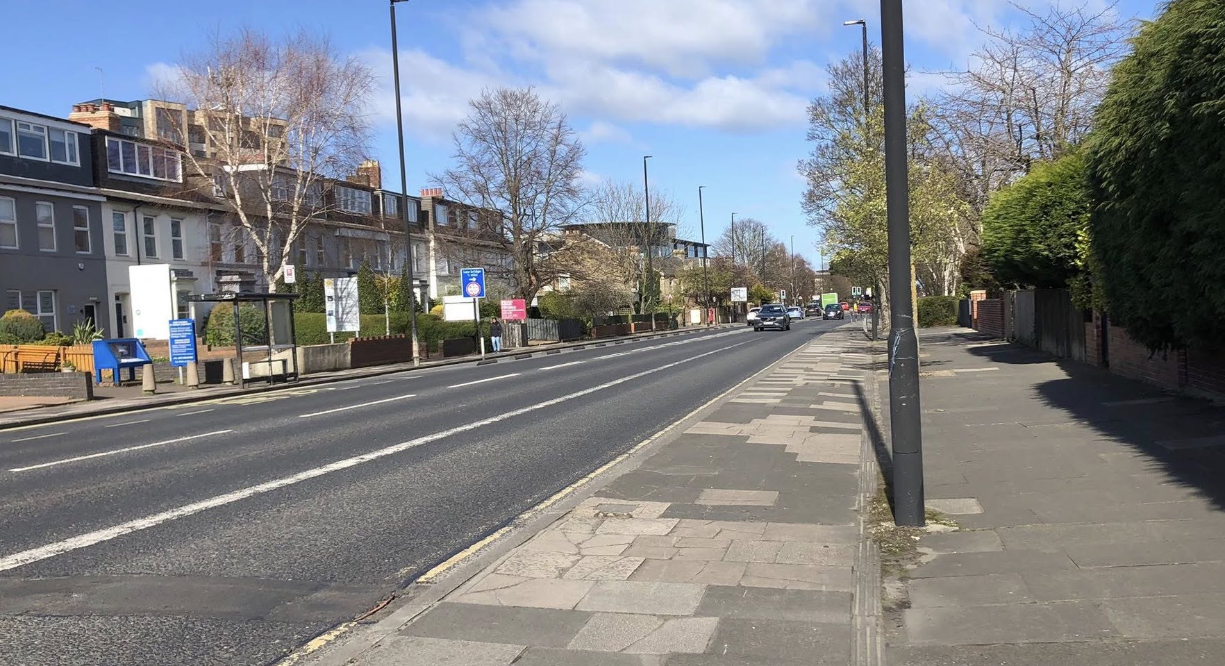 Picture of Great North Road just north of Gosforth High Street.